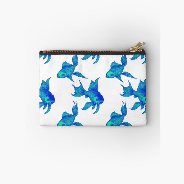 Item preview, Iridescent Blue Green Graceful Glorious Golden Goldfish designed and sold by Vicki Noble Art.