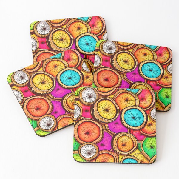 Item preview, Vibrant Coconut Slice Abstract Design designed and sold by Health And Fitness Posts e-Store.