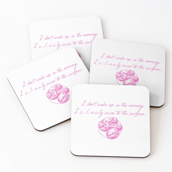 Item preview, Slowly Swim Coffee Beans-Pink-8.5" wide designed and sold by dzdart.