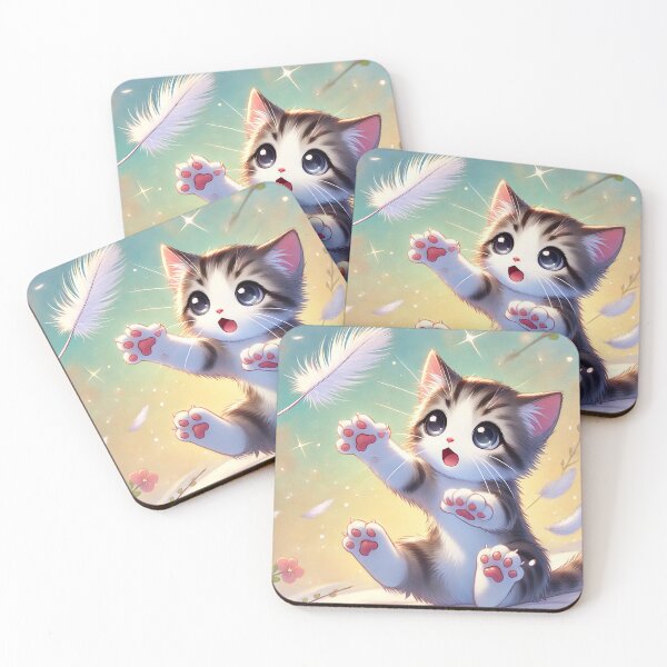 Item preview, Little Kitten: Fun with Feathers designed and sold by DreamKanvas.