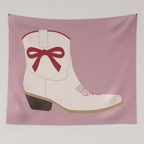 Item preview, Bow Cowgirl Boots Maroon designed and sold by Magnolia Valley Art.