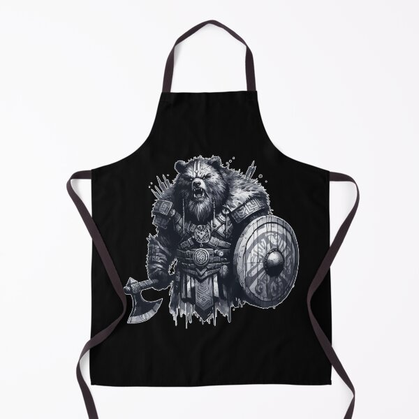 Item preview, Cool Viking Warrior Bear Monochromatic designed and sold by TomFrontierArt.