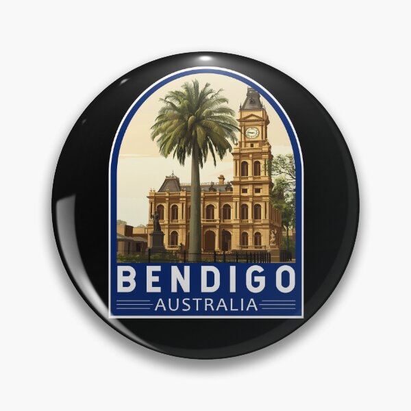Item preview, Bendigo Australia Travel Art Emblem designed and sold by KrisSidDesigns.