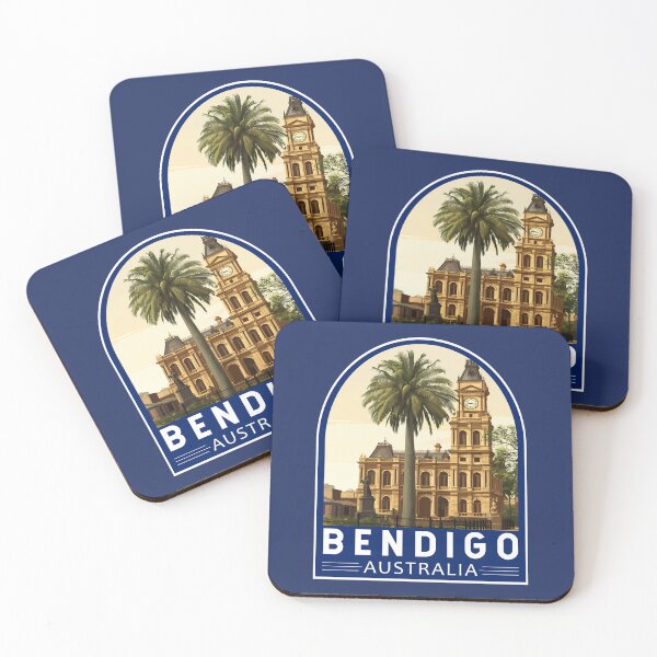 Item preview, Bendigo Australia Travel Art Emblem designed and sold by KrisSidDesigns.
