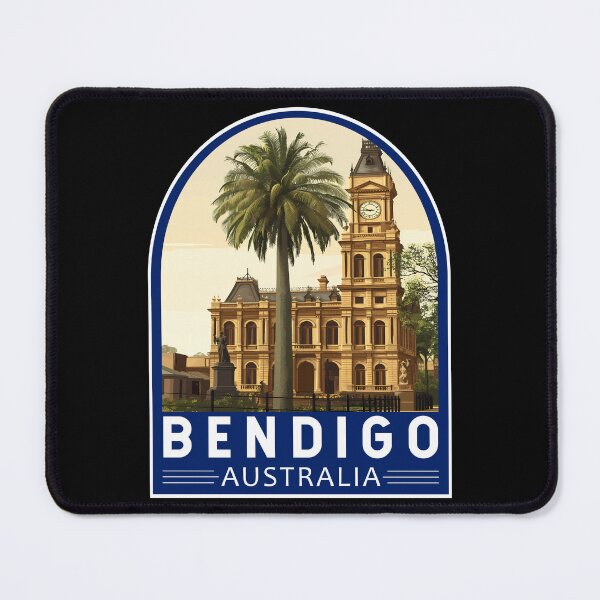 Item preview, Bendigo Australia Travel Art Emblem designed and sold by KrisSidDesigns.