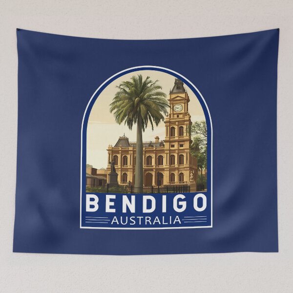 Item preview, Bendigo Australia Travel Art Emblem designed and sold by KrisSidDesigns.