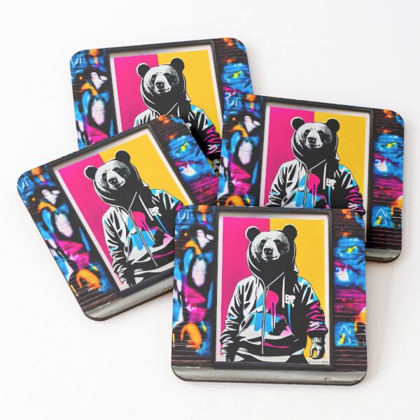 Item preview, Urban graffiti street art Bear designed and sold by Drone-tees.