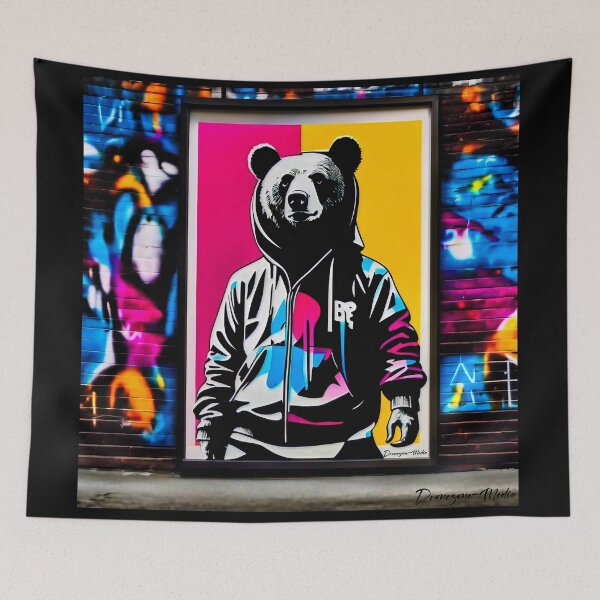 Item preview, Urban graffiti street art Bear designed and sold by Drone-tees.