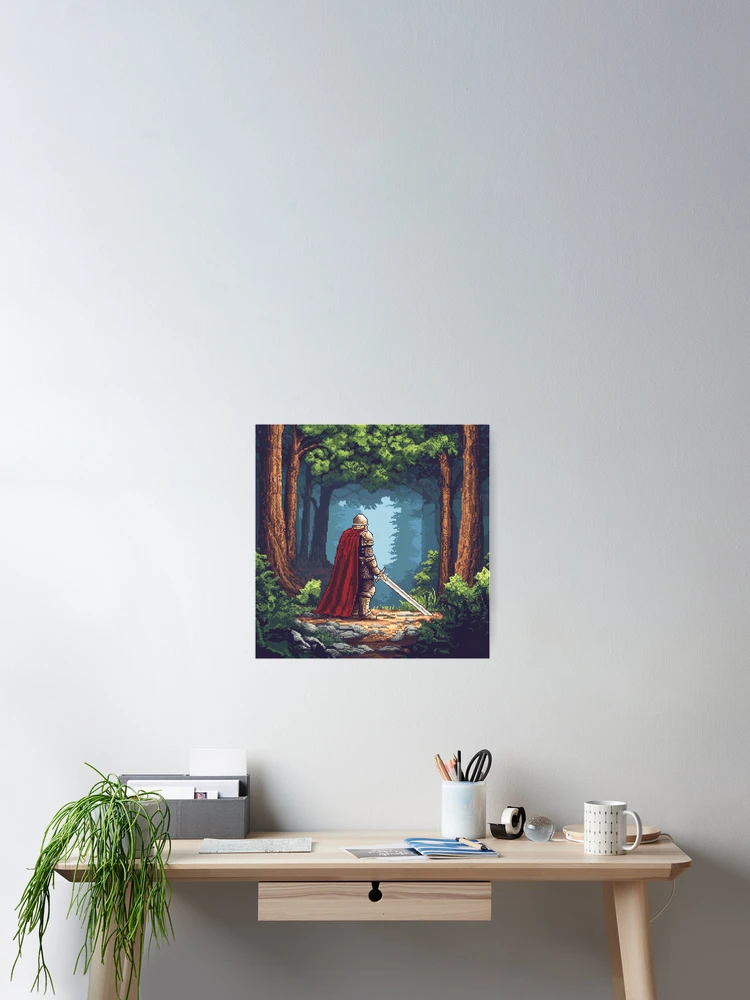 Thumbnail 2 of 3, Poster, Paladin In 8bit designed and sold by Rtymer.