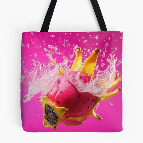 Item preview, A vibrant, surreal fruit splash features a dragon fruit merged with bananas designed and sold by anytka.