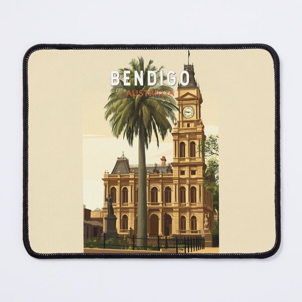Item preview, Bendigo Australia Travel Art Vintage designed and sold by KrisSidDesigns.