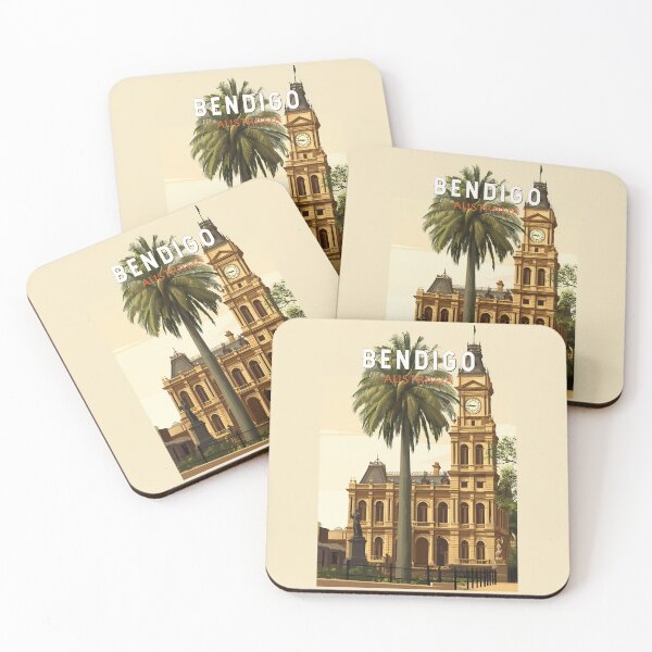 Item preview, Bendigo Australia Travel Art Vintage designed and sold by KrisSidDesigns.