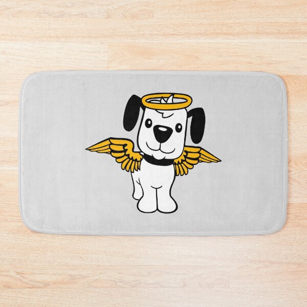 Artikelvorschau, Hund Engel Heiligenschein Flügel Himmel Engelchen Comic Cartoon entworfen und verkauft von shirt-o-mat.