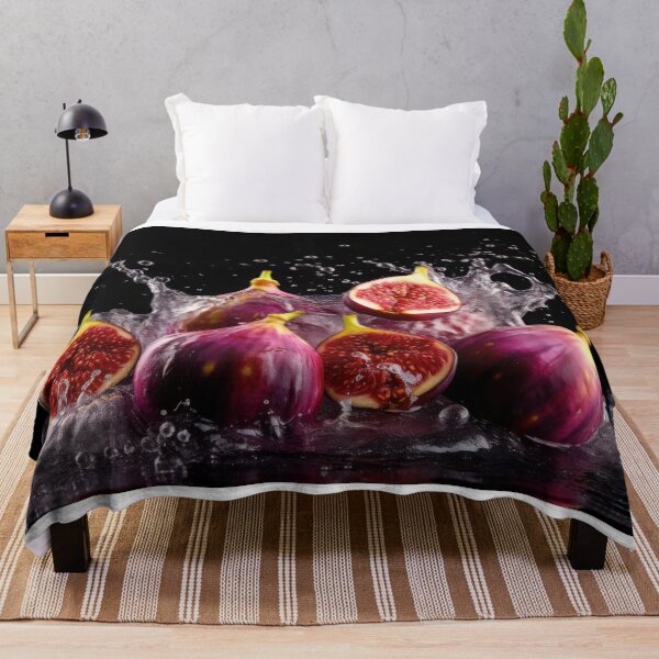Item preview, Figs are dynamically splashing in water, displaying their vibrant purples and reds designed and sold by anytka.