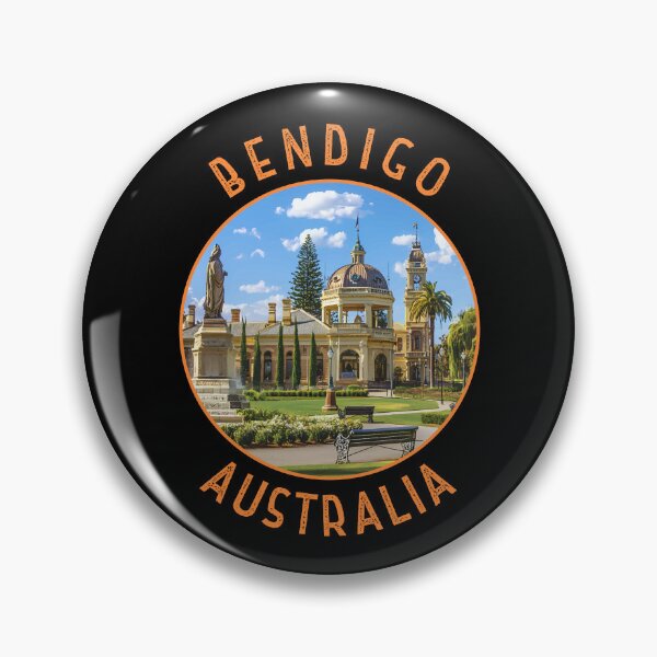 Item preview, Bendigo Australia Retro Distressed Circle designed and sold by KrisSidDesigns.