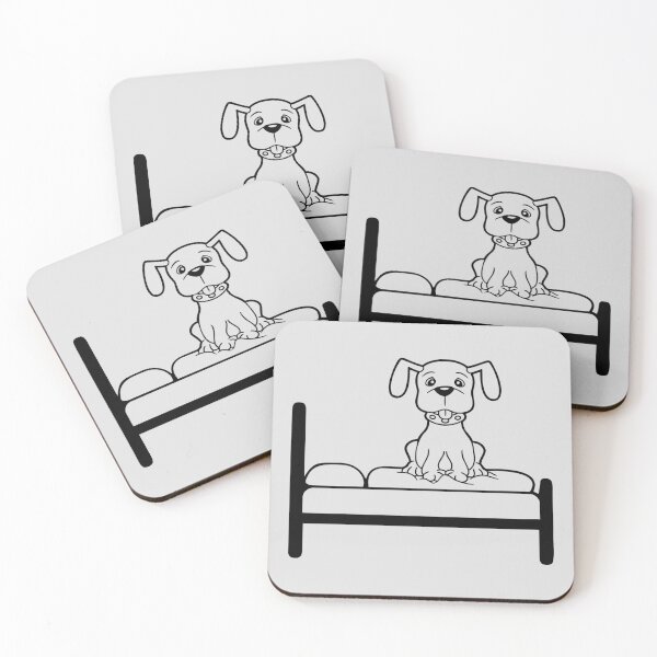 Item preview, Dog On Bed Relaxed Sleeping Bedroom Cute Comic Cartoon designed and sold by shirt-o-mat.