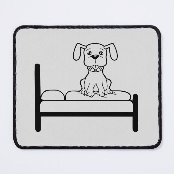 Item preview, Dog On Bed Relaxed Sleeping Bedroom Cute Comic Cartoon designed and sold by shirt-o-mat.