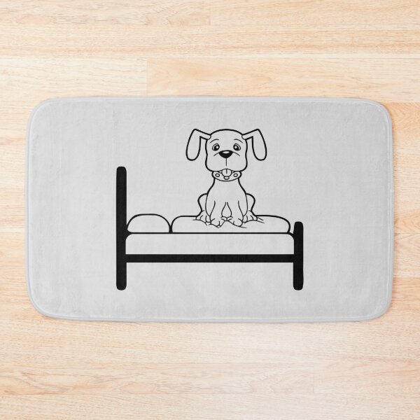 Item preview, Dog On Bed Relaxed Sleeping Bedroom Cute Comic Cartoon designed and sold by shirt-o-mat.