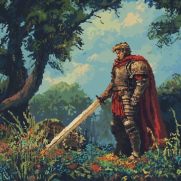 Artwork thumbnail, Paladin In 8bit by Rtymer