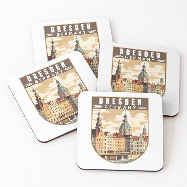 Item preview, Dresden in Saxony Germany Retro Travel Art Emblem designed and sold by MaateoDesign.