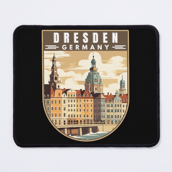 Item preview, Dresden in Saxony Germany Retro Travel Art Emblem designed and sold by MaateoDesign.
