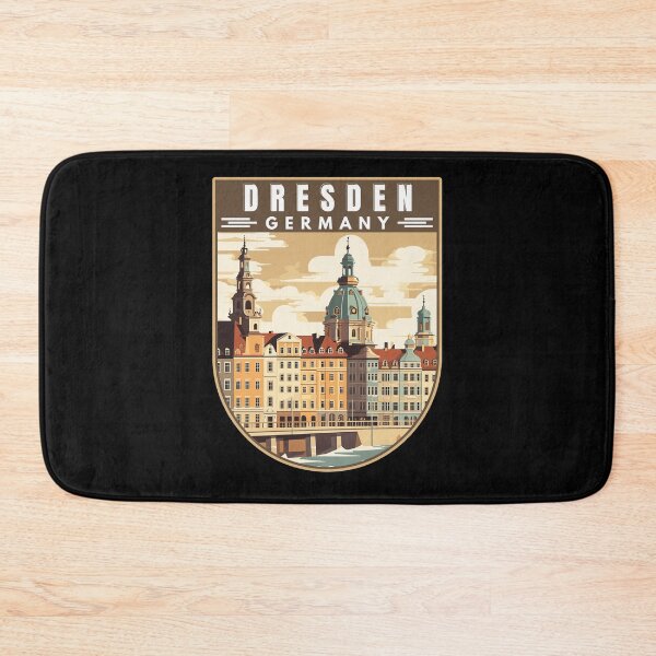 Item preview, Dresden in Saxony Germany Retro Travel Art Emblem designed and sold by MaateoDesign.