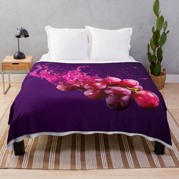 Item preview, Juicy red grapes are captured in a dynamic splash against a rich purple background designed and sold by anytka.