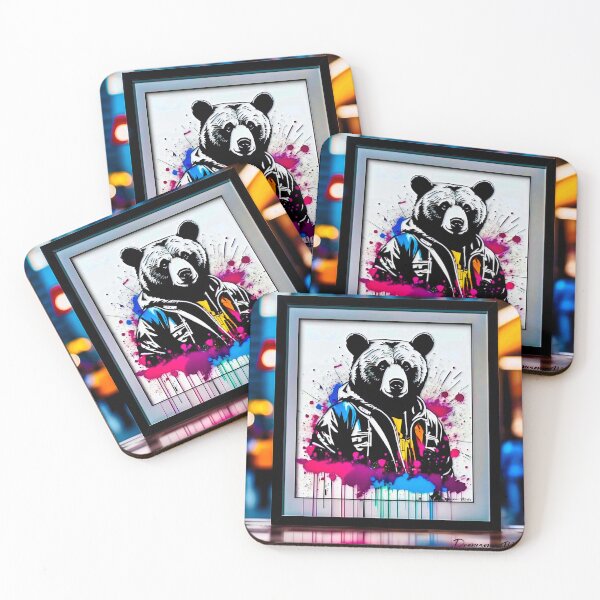 Item preview, Urban graffiti street art Bear designed and sold by Drone-tees.