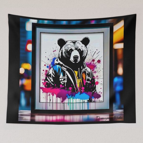 Item preview, Urban graffiti street art Bear designed and sold by Drone-tees.