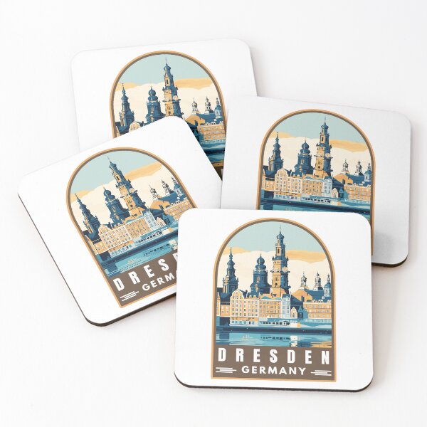 Item preview, Dresden in Saxony Germany Retro Travel Art Emblem designed and sold by MaateoDesign.