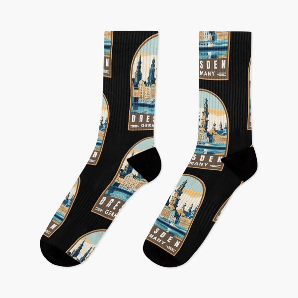 Item preview, Dresden in Saxony Germany Retro Travel Art Emblem designed and sold by MaateoDesign.