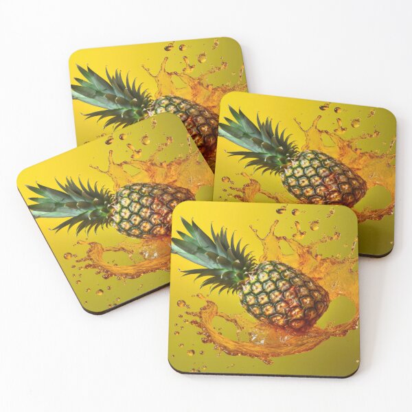 Item preview, A pineapple is dynamically captured mid-air, designed and sold by anytka.