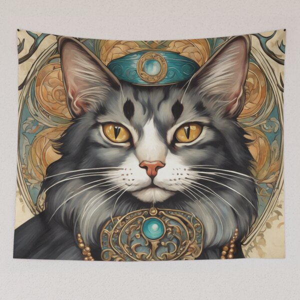 Item preview, Majestic Cat - AI, Imitation Grand Design  designed and sold by NickWhittleArt.