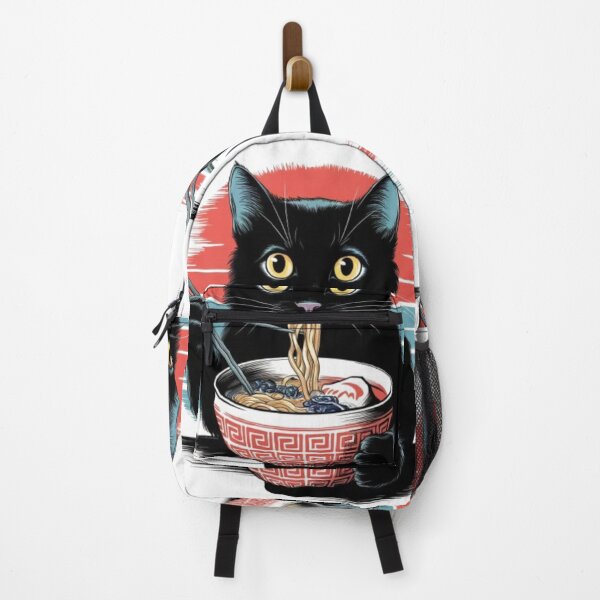 Item preview, Cat eating noodles designed and sold by catcraftss.