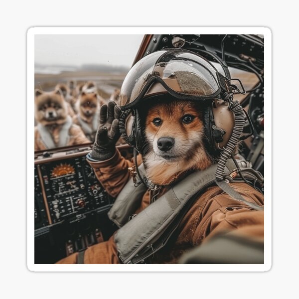 Item preview, Squadron Leader: Canine Commander in the Sky designed and sold by SergiW.