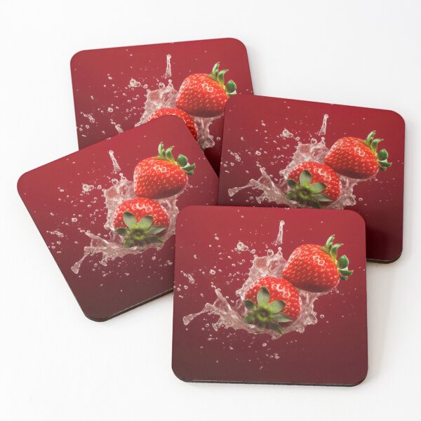 Item preview, Juicy strawberries burst with energy as they collide with a splash of water  designed and sold by anytka.