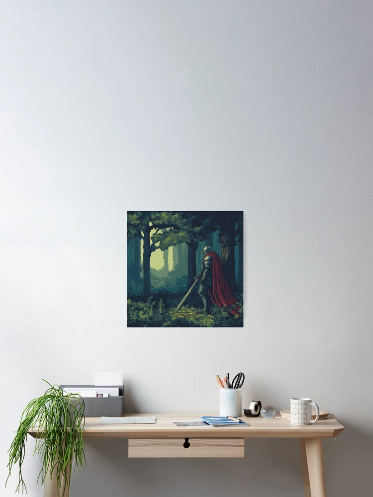 Thumbnail 2 of 3, Poster, Paladin In 8bit designed and sold by Rtymer.