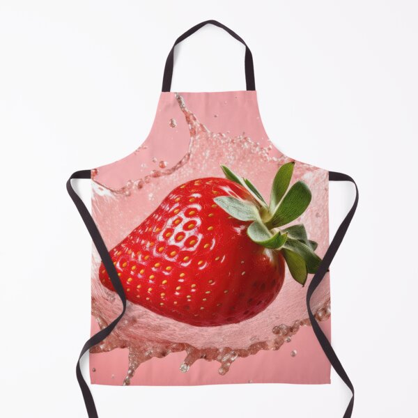 Item preview, A vibrant strawberry is captured in mid-air, surrounded by a splash of liquid designed and sold by anytka.