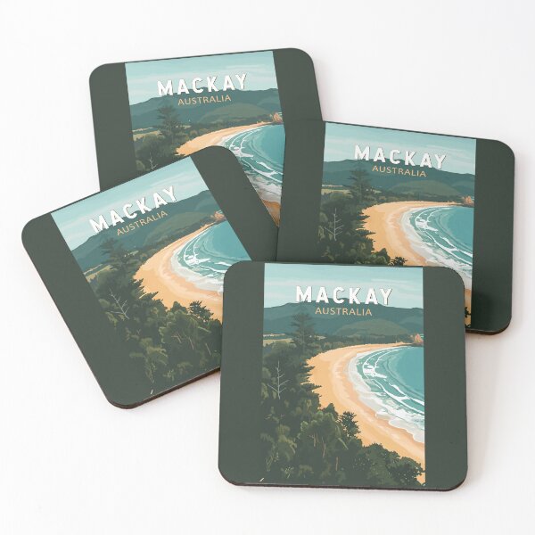 Item preview, Mackay Australia Travel Art Vintage designed and sold by KrisSidDesigns.