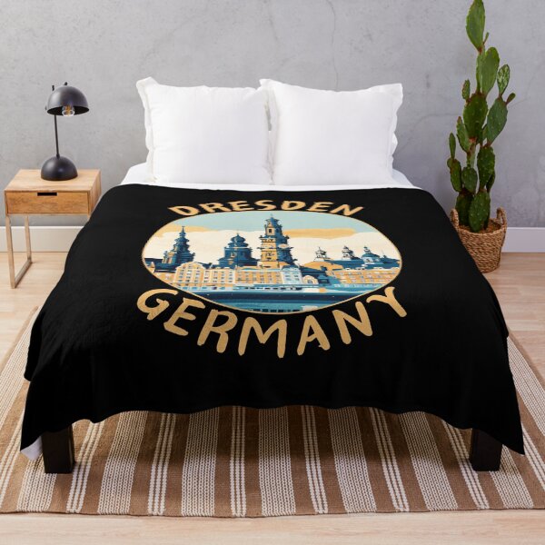 Item preview, Dresden in Saxony Germany Retro Travel Art Badge designed and sold by MaateoDesign.
