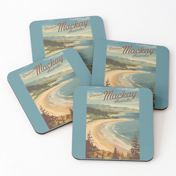 Item preview, Mackay Australia Illustration Travel Art Vintage designed and sold by KrisSidDesigns.
