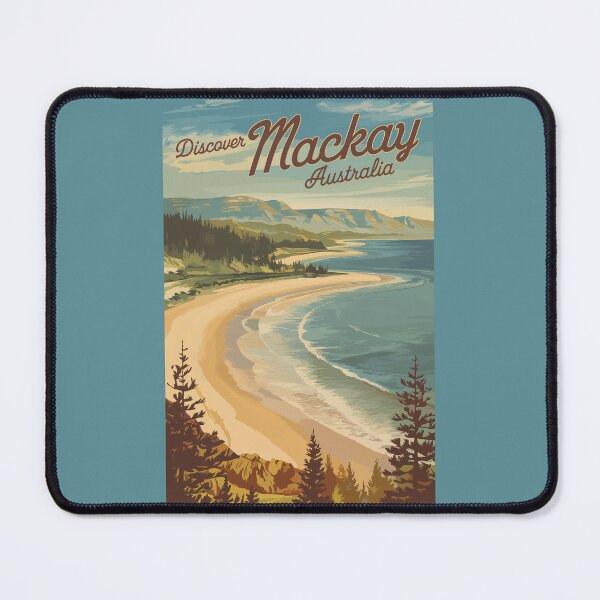 Item preview, Mackay Australia Illustration Travel Art Vintage designed and sold by KrisSidDesigns.