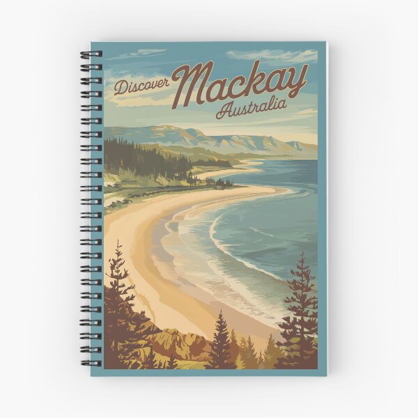 Item preview, Mackay Australia Illustration Travel Art Vintage designed and sold by KrisSidDesigns.