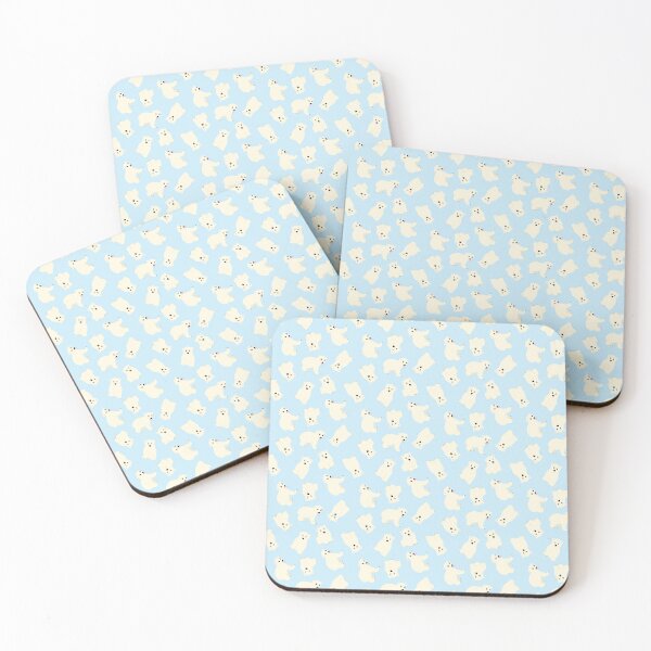 Item preview, Polar bears mini small baby snuggle arctic animal pastel blue designed and sold by blomastudios.
