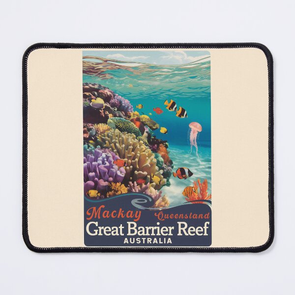 Item preview, Mackay Great Barrier Reef Travel Art Vintage designed and sold by KrisSidDesigns.