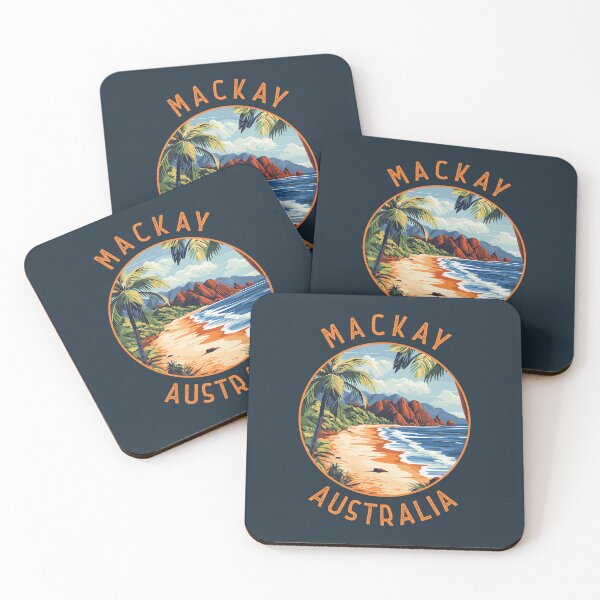 Item preview, Mackay Australia Retro Distressed Circle designed and sold by KrisSidDesigns.