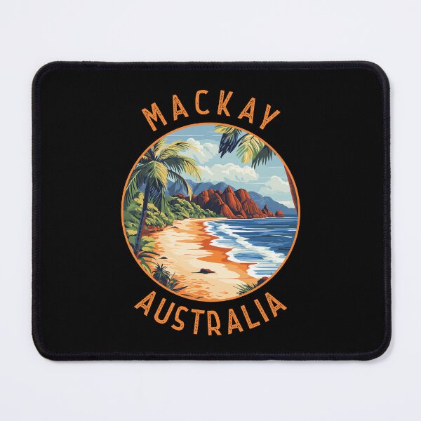 Item preview, Mackay Australia Retro Distressed Circle designed and sold by KrisSidDesigns.