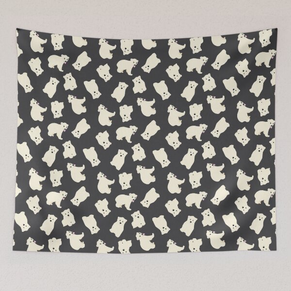 Item preview, Polar bears mini small baby snuggle arctic animal black grey designed and sold by blomastudios.