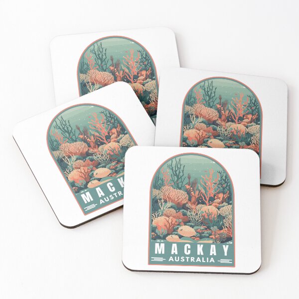 Item preview, Mackay in Queensland Australia - Great Barrier Reef - Art Travel Badge designed and sold by MaateoDesign.