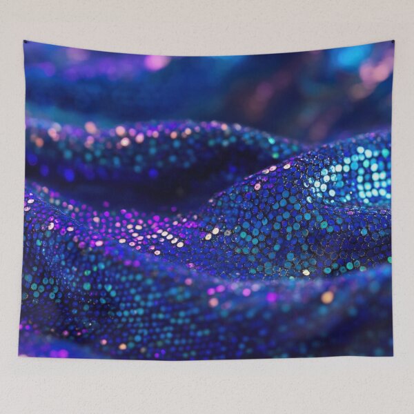 Item preview, Sparkly blue sequin fabric designed and sold by anytka.